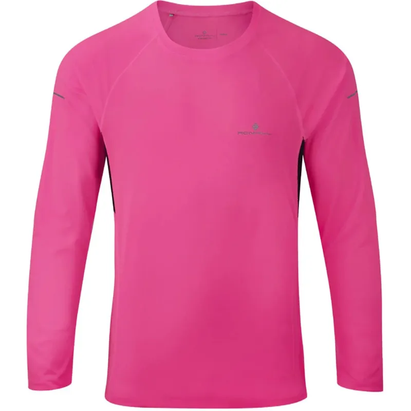 Ronhill Junior Pursuit Long Sleeve Tee Pink 7-8
